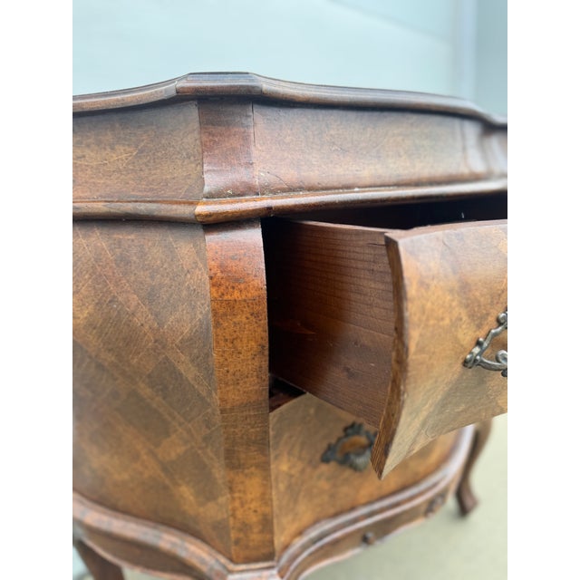 Italian Parquetry Bombe Nightstand For Sale - Image 15 of 16