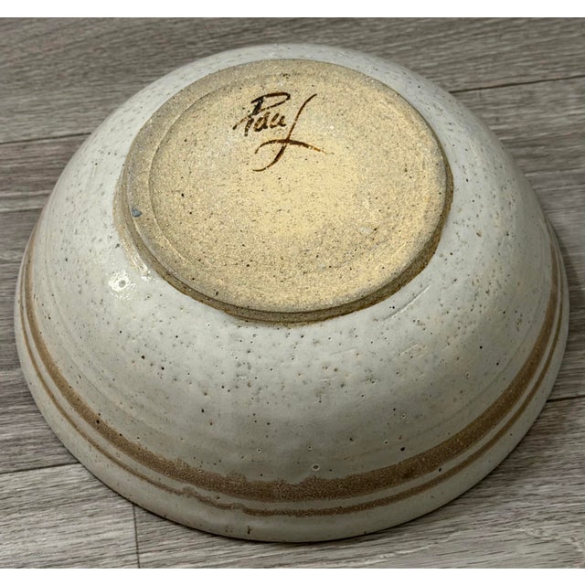 1990s Handmade Ceramic Bowl With Chile Pepper Design — Signed Studio Pottery For Sale - Image 4 of 12