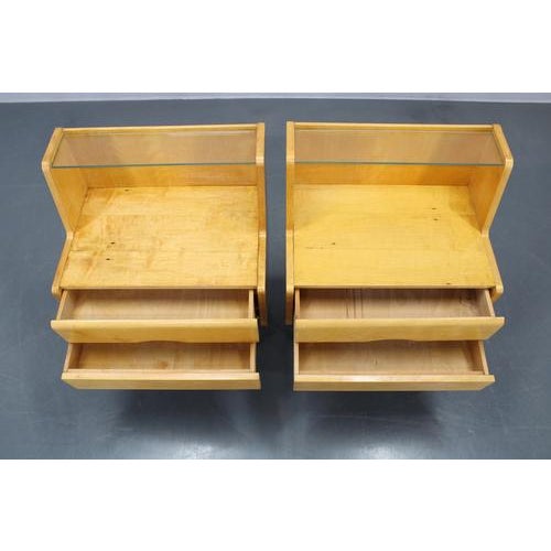 Nightstands, Former Czechoslovakia, 1960s, Set of 2 For Sale - Image 9 of 18