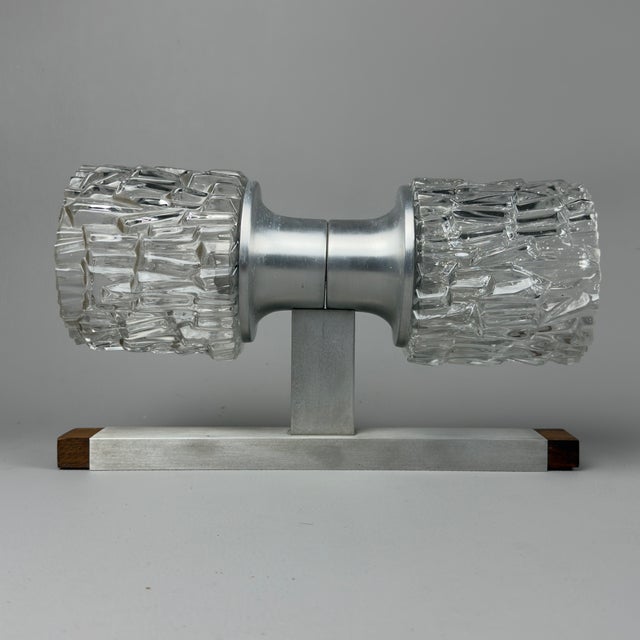 Wall Lamp in Aluminum and Crystal, 1970s For Sale - Image 6 of 18