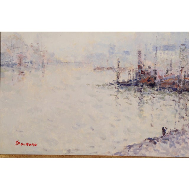 Blue French Impressionist Painting by Jean Pierre Dubord (Born 1949) For Sale - Image 8 of 13