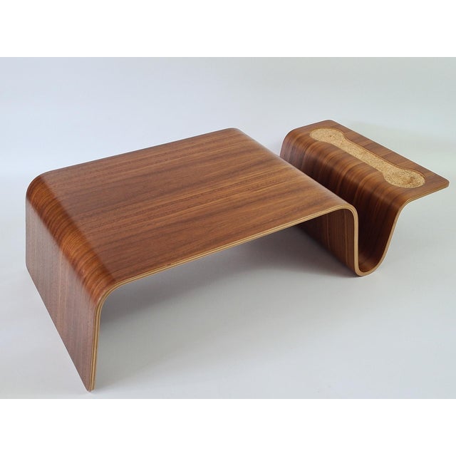 Overlap Tray Side Table in Walnut by Eric Pfeiffer, 2000s For Sale - Image 11 of 15