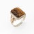 This is part of Chairish’s Fine Jewelry assortment. Finely detailed vintage Art Deco era tigers eye cameo ring crafted in...