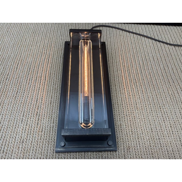 Restoration Hardware Rh Savile Grand Rectangular Sconce Bronze | K9 Crystal Glass & Sand-Cast Brass | Designed by Jonathan Browning For Sale - Image 4 of 18