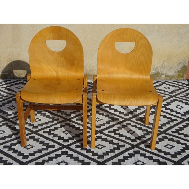 Light Beech Dining Chairs, Set of 2 For Sale - Image 15 of 18