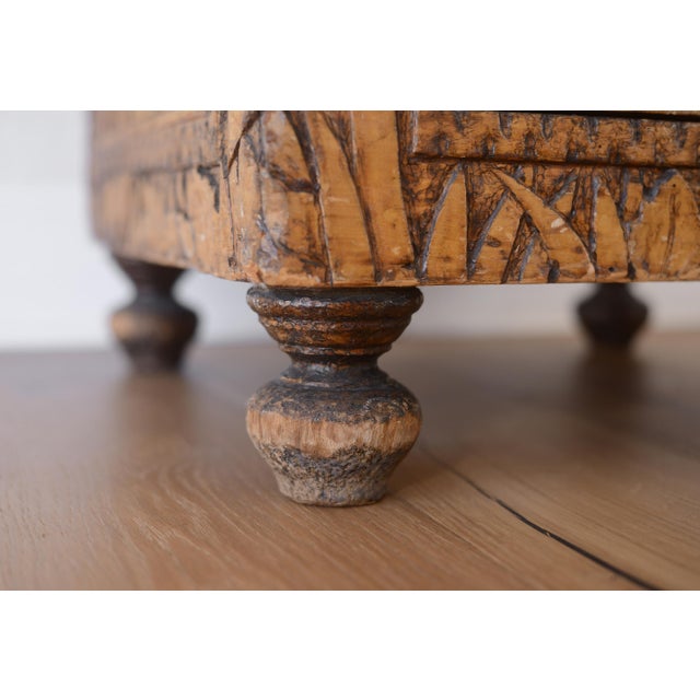 Vintage Folk Art Camphor Chest With African Safari Theme Animal Carvings For Sale - Image 9 of 15