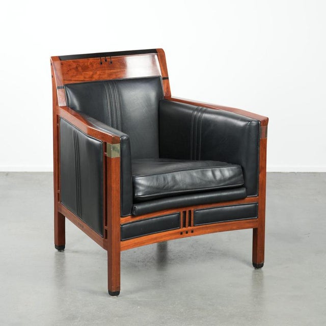 Art Deco Decoforma Series Armchair in Black Leather and Wood from Schuitema For Sale - Image 13 of 13