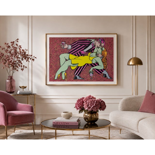 “Velvet Kiss” Signed limited edition serigraph by Brazilian artist Juarez Machado. Known for his elegant and expressive...