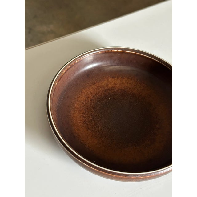 Carl Harry Stalhane 1950’s Carl Harry Stålhane for Rörstrand Ceramic Low Bowl For Sale - Image 4 of 7