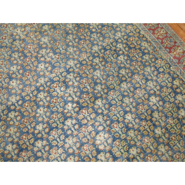Denim Blue Antique Persian Joshegan Rug, Early 20th Century - 6'9" x 10' For Sale - Image 10 of 18