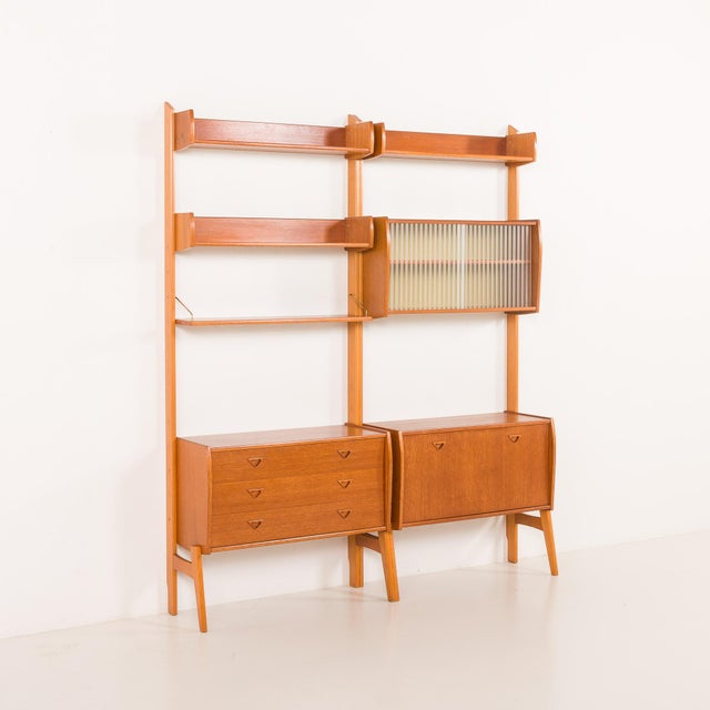 Mid-Century Modern Mid-Century Modern Scandinavian Teak Free Standing Shelf Unit, 1960s For Sale - Image 3 of 18