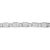 Early 21st Century 14K White Gold 5.0 Cttw Princess Cut Diamond Invisible Set Alternating Size D Shaped Links Tennis Bracelet (H-I Color, SI2-I1 Clarity) For Sale - Image 5 of 7