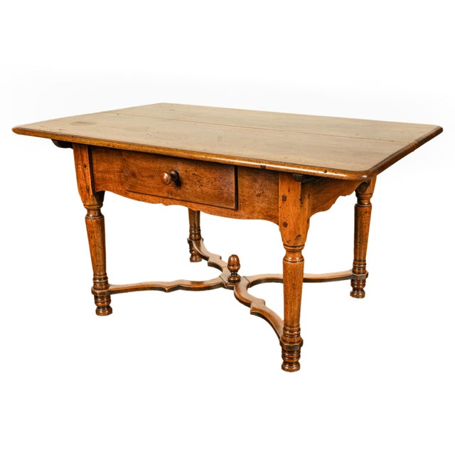 Antique French Provincial Louis XIII Walnut Farmhouse Serving Dining Table 1820 For Sale - Image 9 of 12