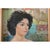 Textile Late 20th Century Belgian Vintage Framed Portrait by Delescluze For Sale - Image 7 of 9