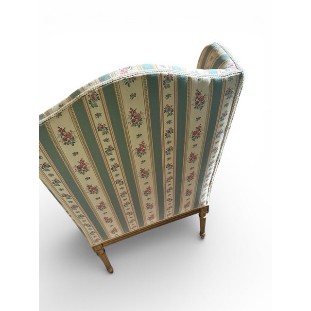 Late 19th Century Louis XVI Late 19th C French Gilt Wood Bergere For Sale - Image 5 of 5