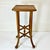 Boho Chic 1950s Vintage Arts & Crafts Boho Chic Oak, Cane & Brass Stick & Ball Drinks Table For Sale - Image 3 of 13