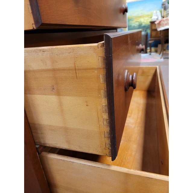 Wood 1950s Vintage Shaker Style Cherry Cupboard For Sale - Image 7 of 10