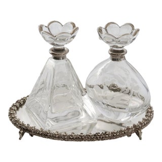 Midcentury Vanity Perfume Set, 3pc For Sale