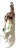 A charming Staffordshire ceramic figure depicting a beautifully spotted goat standing atop a rocky outcrop above a...