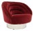 Vladimir Kagan Ellipse Lounge Chair in Red Velvet For Sale