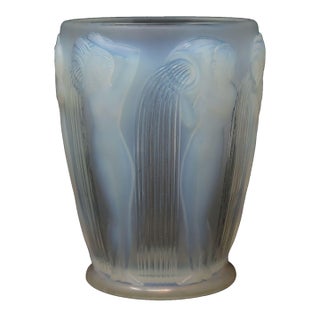 Rene Lalique Opalescent Glass Danaides Vase For Sale