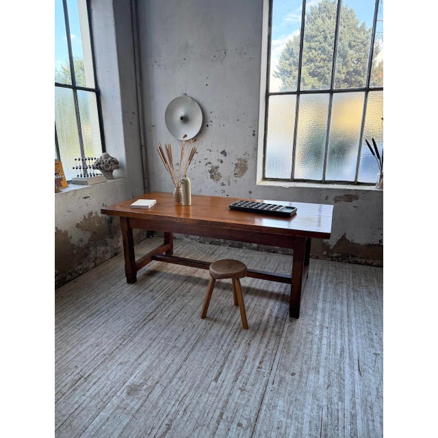 Rustic Farmhouse Table in Oak, 1950s For Sale - Image 6 of 18