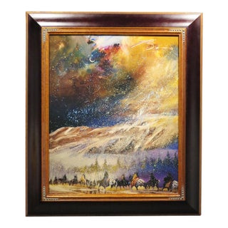After Earl Biss Limited Edition Giclée "Riders of the Foothills With a Witching Moon", Framed For Sale