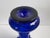 Vintage Mary Gregory Style Cobalt Blue Glass Vase With Ruffled Rim For Sale - Image 9 of 12