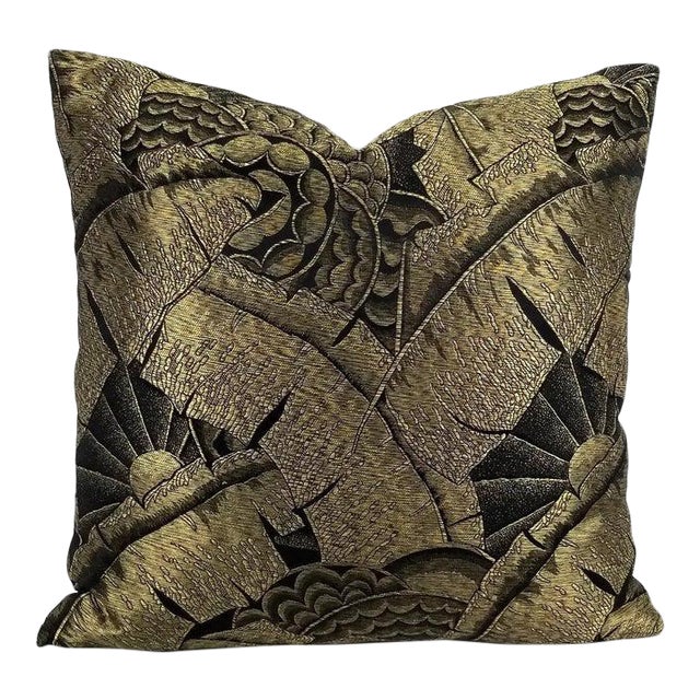 Ralph Lauren Coco De Mer in Tarnished Gold Pillow Cover - 20" X 20" For Sale