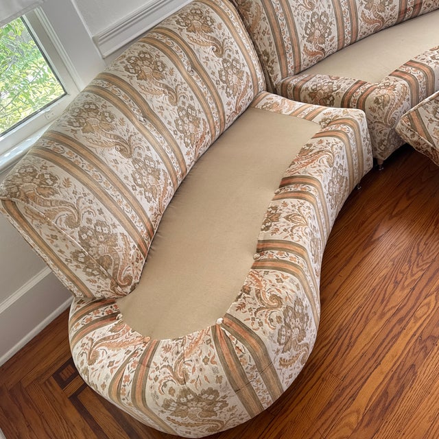 Mid Century Modern Curved Sectional Sofa For Sale - Image 9 of 10