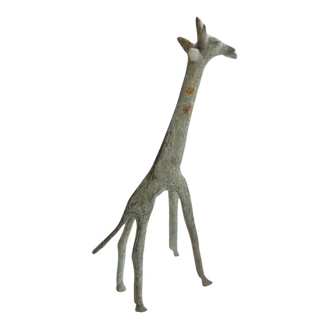 Brightly Oxidized Vintage African Giraffe For Sale
