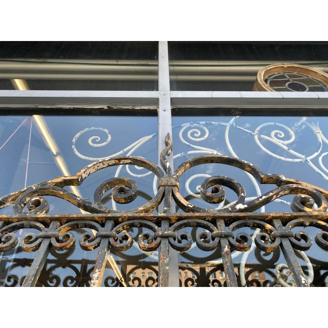 1920s Spanish Revival Iron Gate With Spanish Hearts For Sale - Image 9 of 10