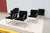 Gordon International Ludwig Mies Van Der Rohe Brno Tubular Chairs in Black Fabric by Gordon - Set of 6 For Sale - Image 4 of 18