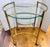 Mid 20th Century Mid Century Brass and Glass Oval Bar Cart Tea Cart on Castors For Sale - Image 5 of 6