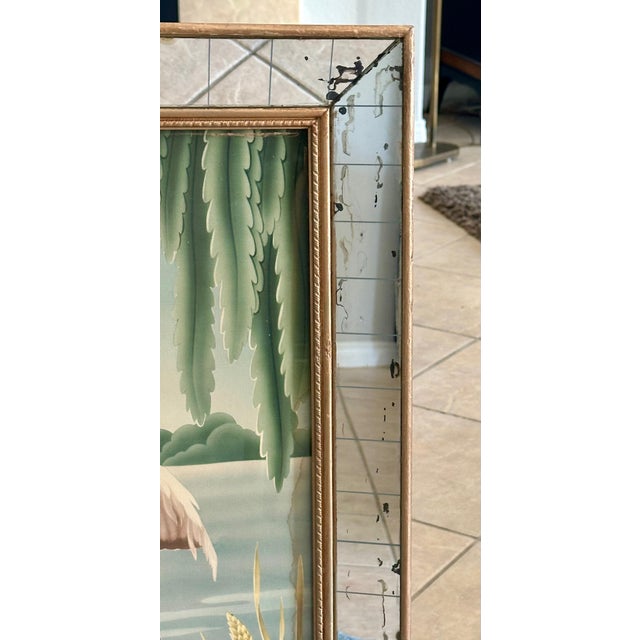 Pair Mid Century Flamingo & Egrets Prints by Turner in Mirror Frames For Sale - Image 9 of 12
