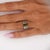 Gia Certified 2.62 Carat Oval Green Alexandrite & Diamond Platinum Vintage Ring, Size 5.75 For Sale - Image 10 of 12