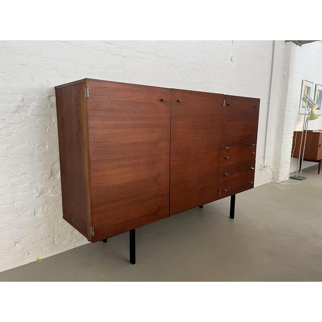 Pierre Guariche Teak Highboard by Pierre Guariche for Meurop, 1961 For Sale - Image 4 of 16