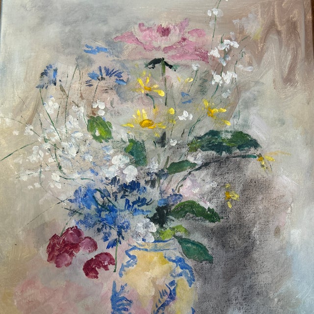 1970’s original abstract impressionist floral still life painting. Signed and framed. Measures 12x16 or 15x19 framed....