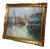 Alexandre Macette, Harbour Landscape, Watercolor, Framed For Sale