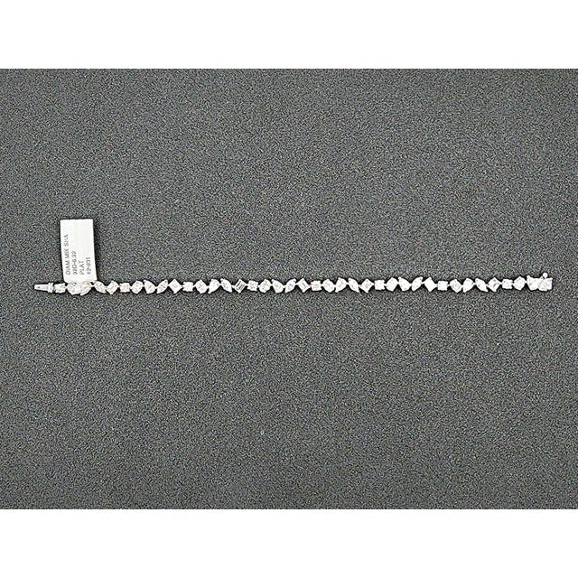 Metal 6.32 Ct Mixed Shape Diamond Tennis Bracelet For Sale - Image 7 of 8