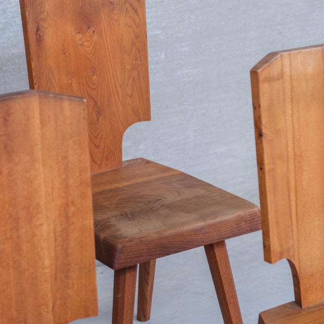 Mid-Century French Elm S28 Dining Chairs from Pierre Chapo, 1970s, Set of 8 For Sale - Image 15 of 16