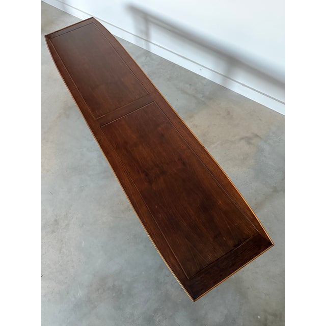 Lane Copenhagen Line 72" Walnut Ash Surfboard Coffee Cocktail Table For Sale - Image 16 of 16