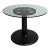 1920s Industrial Pedestal Table With Glass Top For Sale