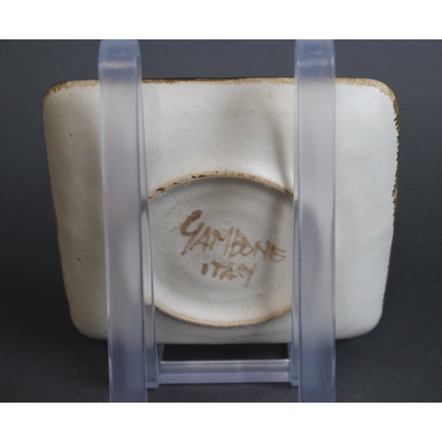 Silver Italian Ceramic Decorative Dish by Bruno Gambone, 1980s For Sale - Image 8 of 17