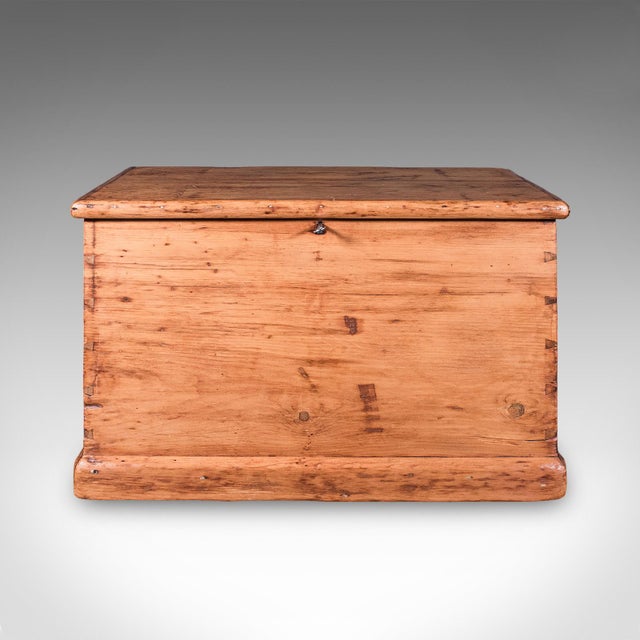 Victorian Antique Carriage Chest, English, Pine, Country House Storage Trunk, Victorian For Sale - Image 3 of 12