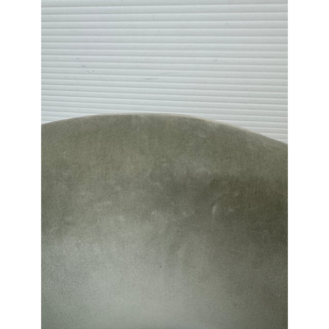 Gray Sophisticated Barrel Back Swivel Chair For Sale - Image 8 of 12