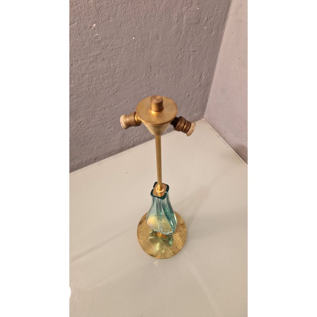 Black Model 2206 Table Lamp in Brass and Teardrop Glass by Max Ingrand for Fontana Arte, 1950s For Sale - Image 8 of 13