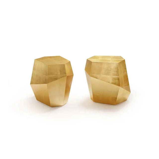 Not Yet Made - Made To Order Low Gold Leaf Three Rocks Coffee Table by InsidherLand For Sale - Image 5 of 6