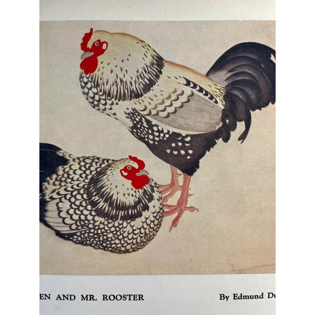 Mid-Century Modern 1942 Mrs. Hen and Mr. Rooster Dulac Print For Sale - Image 3 of 4