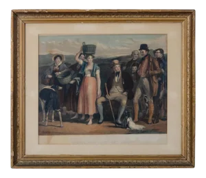 Sir Walter Scott and Family Engraving